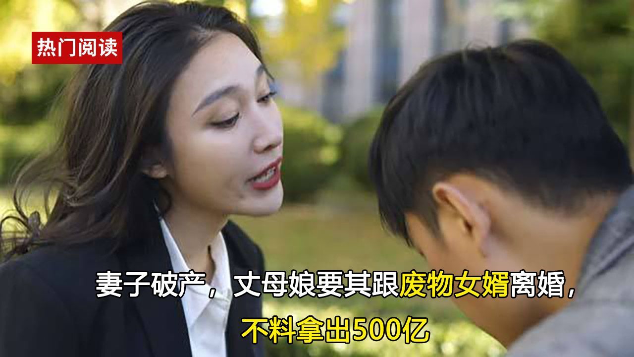 赞 微信好友 朋友圈 妻子破产,丈母娘要她跟废物女婿离婚,不料废物